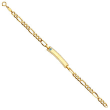 Load image into Gallery viewer, 14K Yellow Baby ID With Evil Eye Bracelet