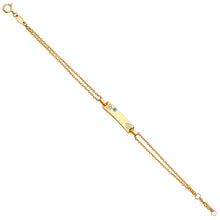 Load image into Gallery viewer, 14K Yellow Baby With Evil Eye ID Bracelet