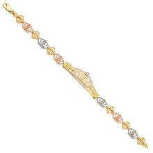 Load image into Gallery viewer, 14K Tricolor 15Years ID Bracelet
