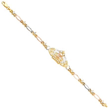 Load image into Gallery viewer, 14K Tricolor 15Years CZ Bracelet-7.5 inches
