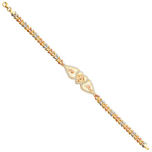 Load image into Gallery viewer, 14K Tricolor 15Years ID Bracelet