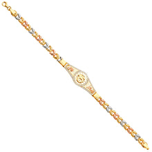 Load image into Gallery viewer, 14K Tricolor 15Years ID Bracelet