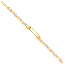Load image into Gallery viewer, 14K Tricolorolor Guadalupe ID Bracelet
