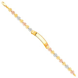 14K Tricolorolor Guadalupe ID Bracelet
