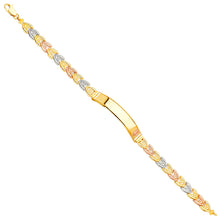 Load image into Gallery viewer, 14K Tricolorolor Guadalupe ID Bracelet