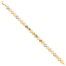 Load image into Gallery viewer, 14K Tricolorolor Bracelet