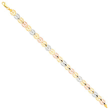 Load image into Gallery viewer, 14K Tricolorolor Bracelet