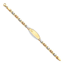 Load image into Gallery viewer, 14K Tricolor Light Stampato ID Bracelet-6 inches