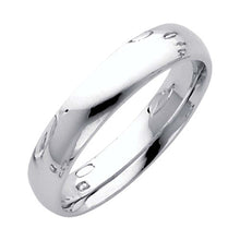 Load image into Gallery viewer, 14K white Gold 4mm Plain Traditional Comfort Fit Wedding Band