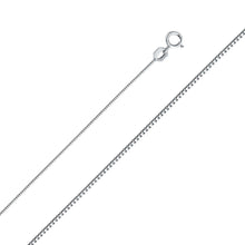 Load image into Gallery viewer, 14K White Gold 0.5mm with Box Chain With Spring Clasp Closure
