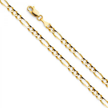 Load image into Gallery viewer, 14K Yellow Gold 4.0mm Lobster Figaro 3+1 Concave Regular Link Chain With Spring Clasp Closure