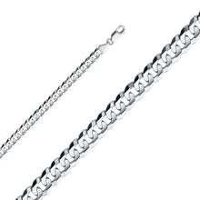 Load image into Gallery viewer, 14K White Gold 6.9mm Lobster Figaro 3+1 Cuban Concave Regular Link Chain With Spring Clasp Closure