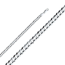 Load image into Gallery viewer, 14K White Gold 5.9mm Lobster Figaro 3+1 Cuban Concave Regular Link Chain With Spring Clasp Closure