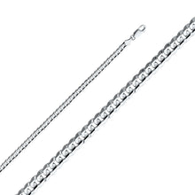Load image into Gallery viewer, 14K White Gold 4.8mm Lobster Figaro 3+1 Cuban Concave Regular Link Chain With Spring Clasp Closure