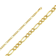 Load image into Gallery viewer, 14K Yellow Gold 4.7mm Lobster Figaro 3+1 Regular Link Chain With Spring Clasp Closure