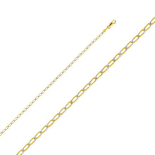 Load image into Gallery viewer, 14K Yellow Gold 2.2mm Lobster Open Figaro 1/1 Assorted WP Link Chain With Spring Clasp Closure