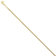 14K Yellow Gold 2.2mm Franco RD Regular Link Chain With Spring Clasp Closure