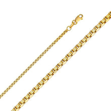 Load image into Gallery viewer, 14K Yellow Gold 1.8mm Hollow Half RD Box Chain With Spring Clasp Closure