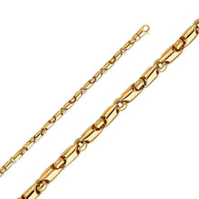 Load image into Gallery viewer, 14K Yellow Gold 4.8mm Lobster Handmade Link Chain With Spring Clasp Closure