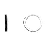 14K White ONYX HUGGIES Earring 1.2grams