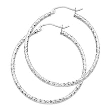 Load image into Gallery viewer, 14K White Gold 1.5mm Hoop Earrrings