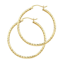Load image into Gallery viewer, 14K Yellow Gold 1.5mm Hoop Earrrings
