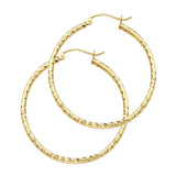 14K Yellow Gold 1.5mm Hoop Earrrings