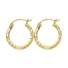 Load image into Gallery viewer, 14K Yellow Gold 1.5mm Hoop Earrrings