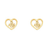 14K Yellow Gold 10mm 15 Years Post Earrings