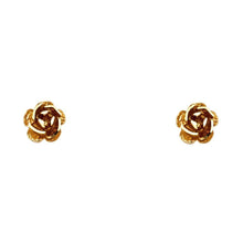Load image into Gallery viewer, 14K Pink Gold 7mm Flower Post Earrings - silverdepot
