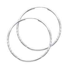 Load image into Gallery viewer, 14K White Gold 1.5mm Diamond Cut GOLD EARRINGS