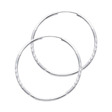 Load image into Gallery viewer, 14K White Gold 1.5mm Diamond Cut GOLD EARRINGS