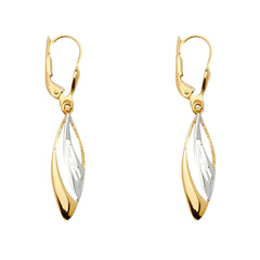 14K Two Tone Gold Teardrop Assorted Earrings