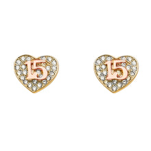 Load image into Gallery viewer, 14k Tri Color Gold Assorted Earrings With Push Back
