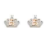14k Tri Color Gold Assorted Earrings With Push Back
