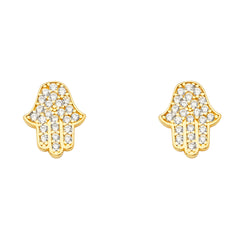 14k Yellow Gold Assorted Earrings With Push Back