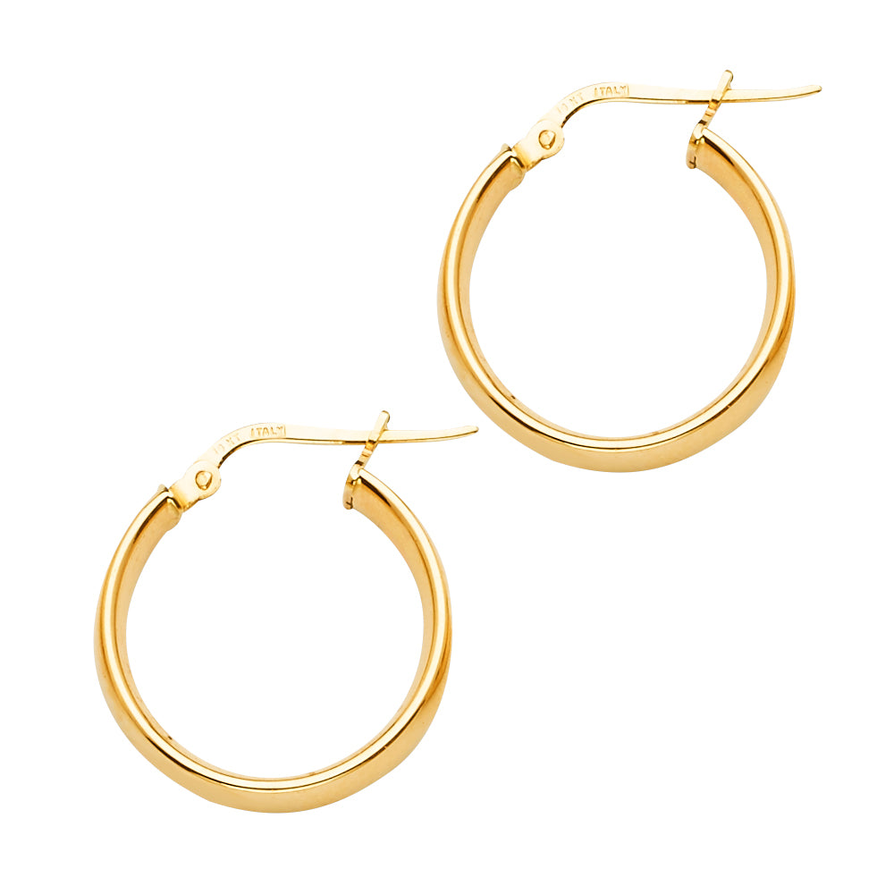 14K Yellow Gold Hoop Earrings