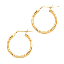 Load image into Gallery viewer, 14K Yellow Gold Hoop Earrings