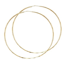 Load image into Gallery viewer, 14K Yellow Gold 1.5mm Hoop Earrrings