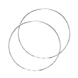 14K White Gold 1.5mm Hoop Earrrings