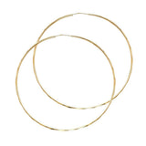 14K Yellow Gold 1.5mm Hoop Earrrings