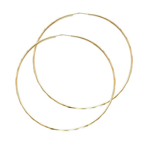 14K Yellow Gold 1.5mm Hoop Earrrings