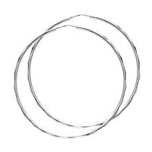 Load image into Gallery viewer, 14K White Gold 1.5mm Hoop Earrrings