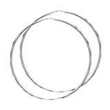 14K White Gold 1.5mm Hoop Earrrings
