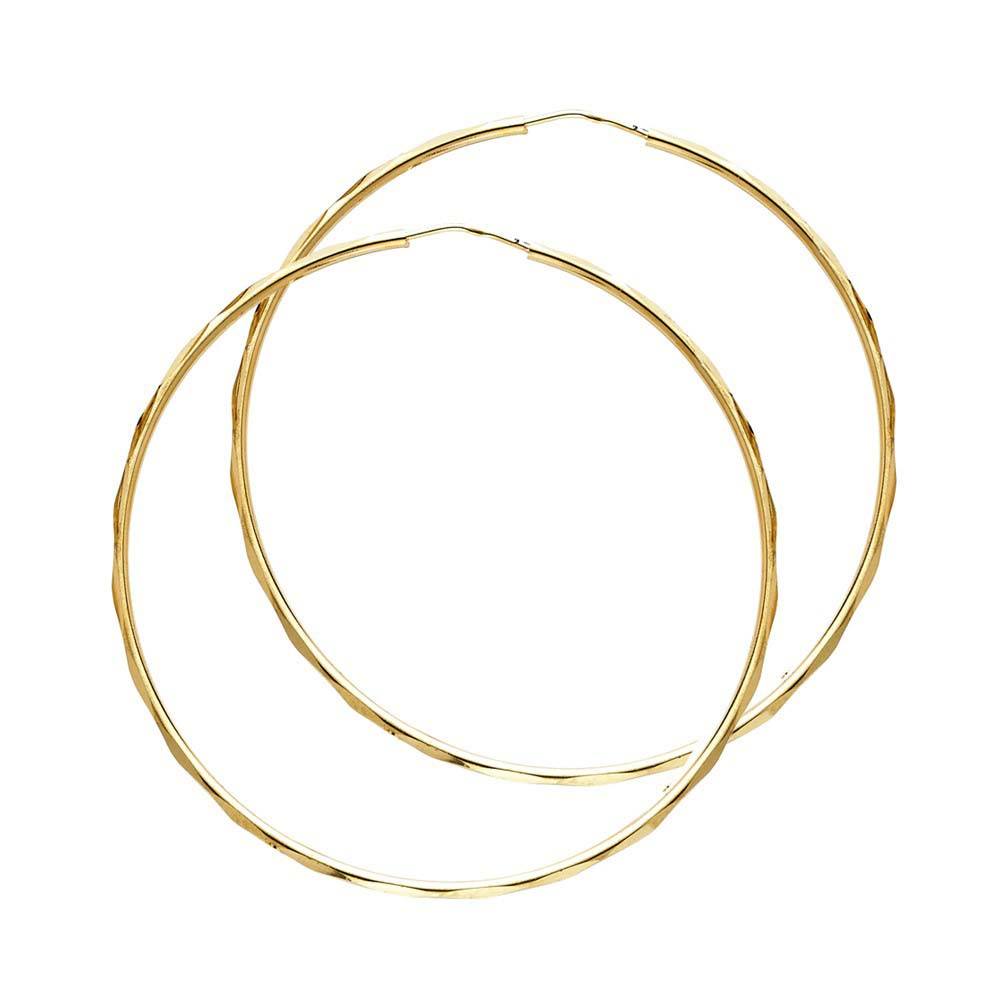 14K Yellow Gold 1.5mm Hoop Earrrings