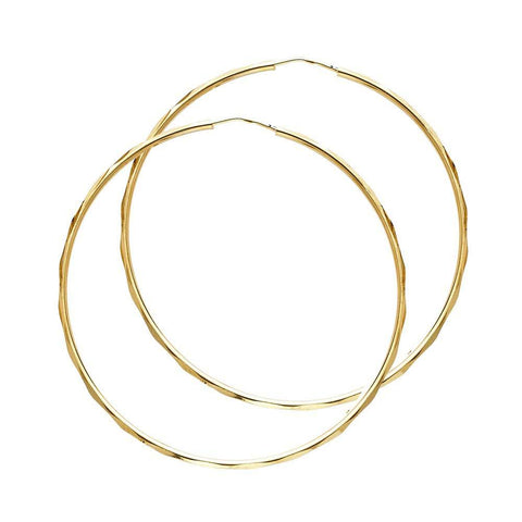 14K Yellow Gold 1.5mm Hoop Earrrings