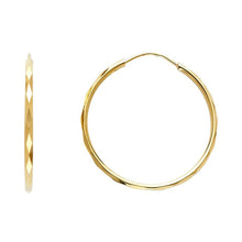 Load image into Gallery viewer, 14K Yellow Gold 1.5mm Hoop Earrrings