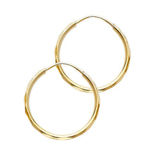 Load image into Gallery viewer, 14K Yellow Gold 1.5mm Hoop Earrrings