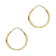 Load image into Gallery viewer, 14K Yellow Gold 1.5mm Hoop Earrrings