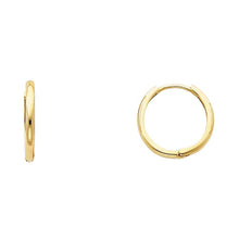 Load image into Gallery viewer, 14K Yellow Gold 2mm Huggies Earrings